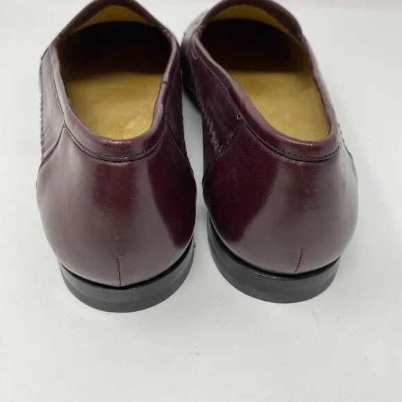 NEW santoni leather slip on loafer shoes